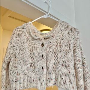 Women's Cream Speckled Sweater